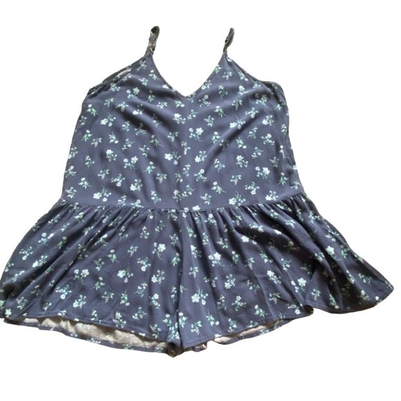 Wild Fable Womens Light Weight Floral Romper-Blue-Size Large-GUC - Picture 7 of 7